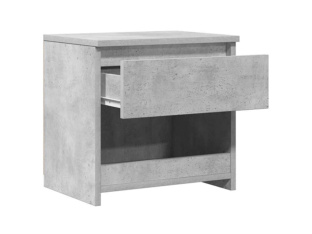 Comodino Grigio Cemento 40x30x39 cm in Legno Multistrato