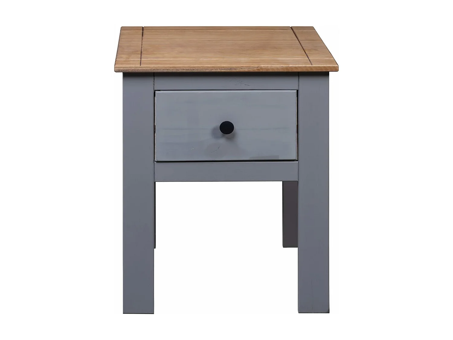 Nachttisch Grau 46x40x57 cm Kiefernholz Panama