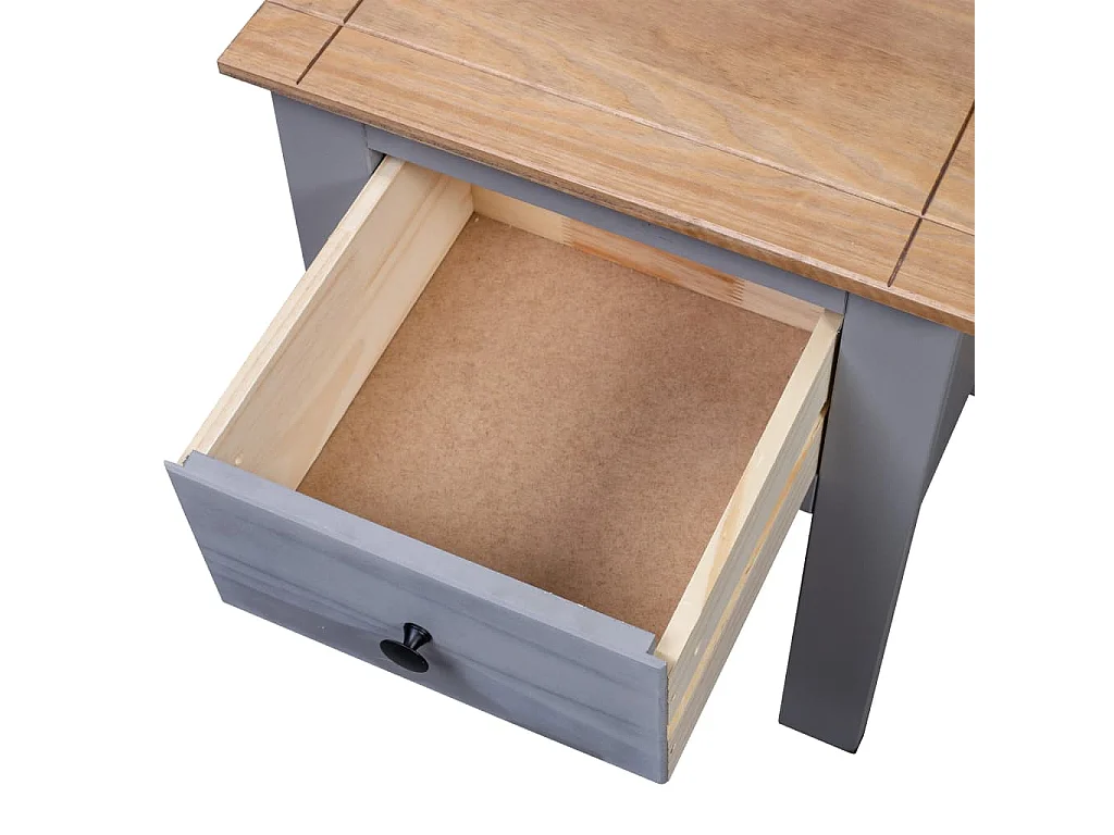 Nachttisch Grau 46x40x57 cm Kiefernholz Panama