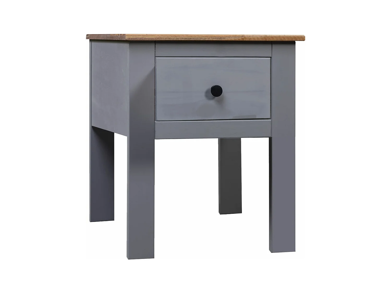 Nachtkastje Panama Range 46x40x57 cm grenenhout grijs