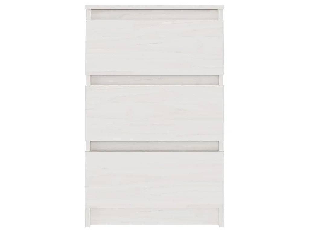 Mesa de cabeceira 40x29,5x64 cm madeira de pinho maciça branco