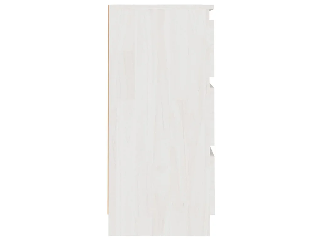 Mesa de cabeceira 40x29,5x64 cm madeira de pinho maciça branco
