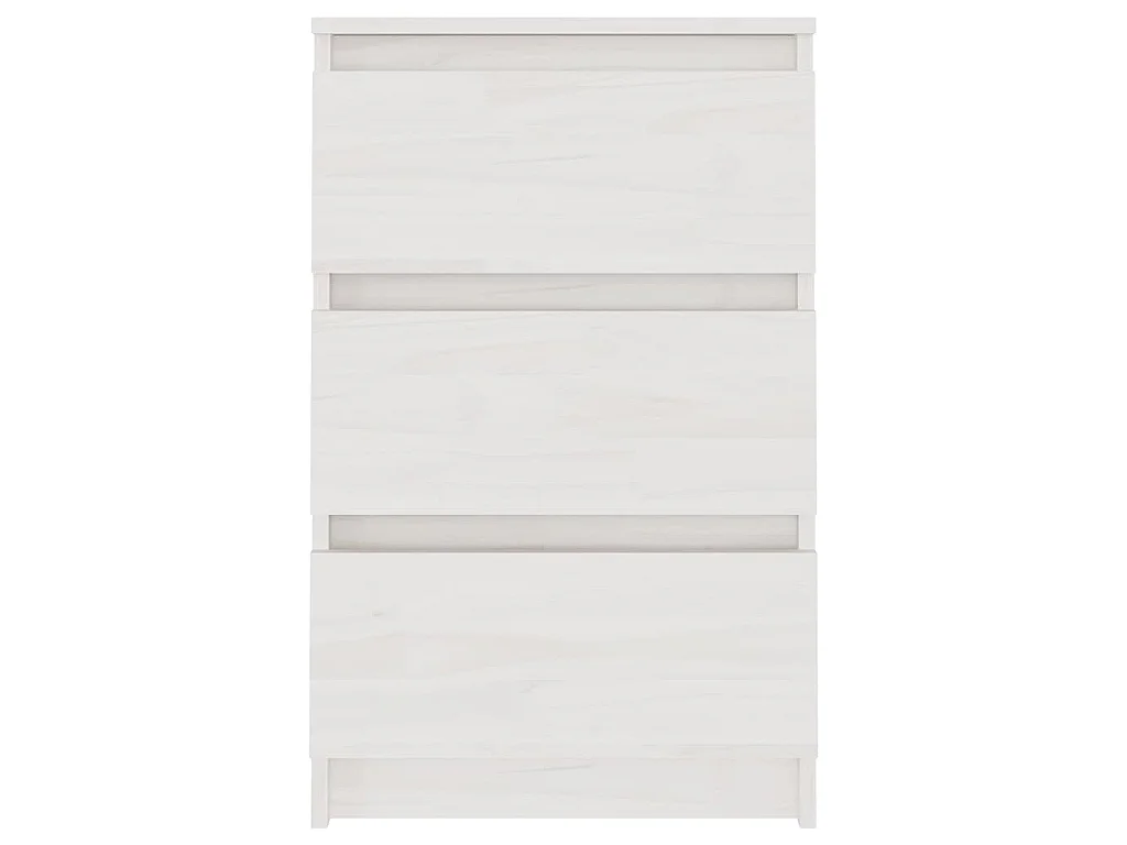 Mesa de cabeceira 40x29,5x64 cm madeira de pinho maciça branco