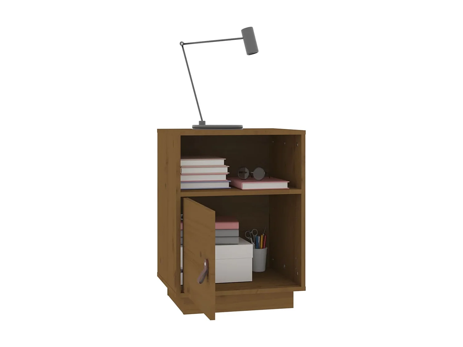 Nachtkastjes 2 st 40x34x55 cm massief grenenhout honingbruin