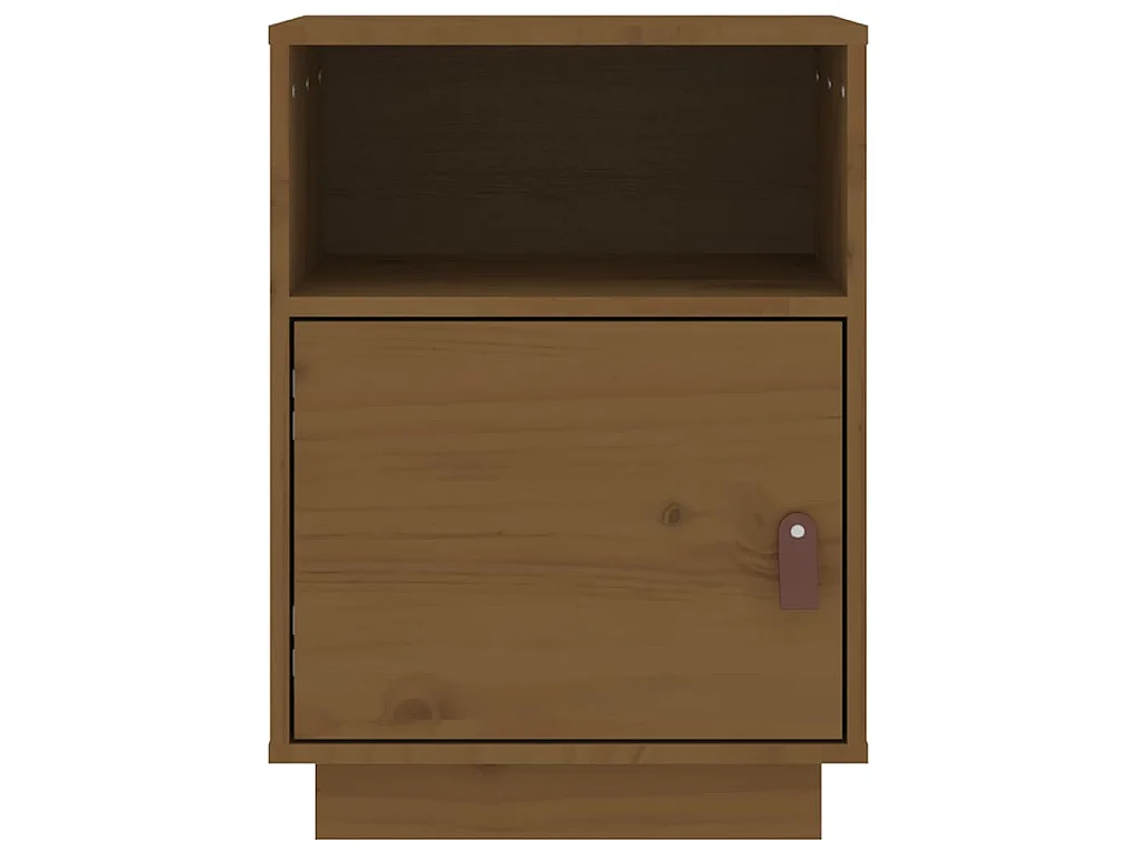 Tables de chevet 2pcs Marron miel 40x34x55cm Bois de pin massif