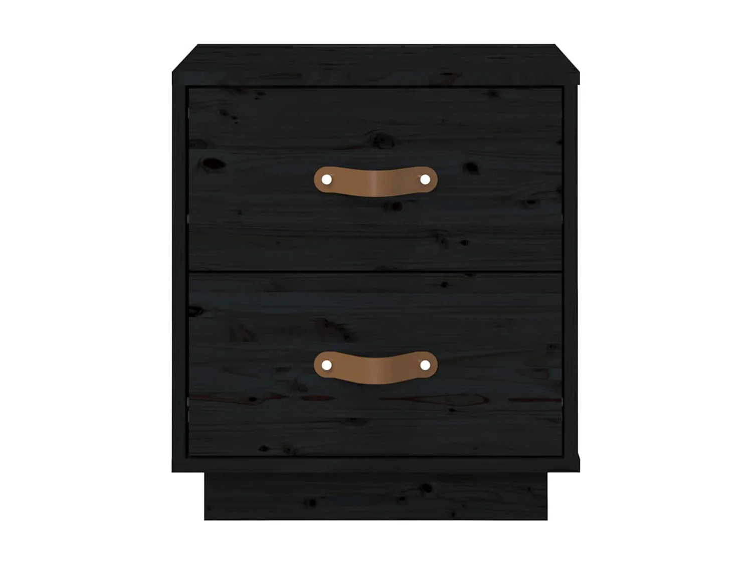   Table de chevet Noir 40x34x45 cm Bois de pin massif
