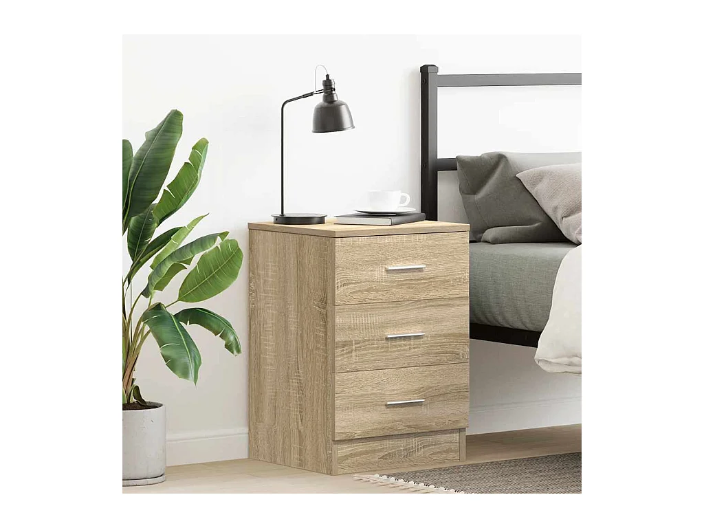 Comodino Rovere Sonoma 38x35x56 cm in Legno Multistrato