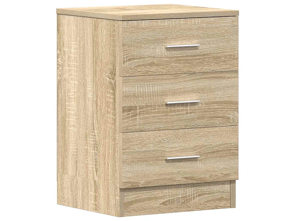 Nachtkastje 38x35x56 cm bewerkt hout sonoma eikenkleurig