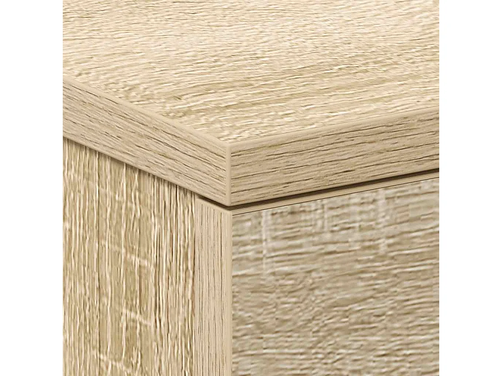 Nachtkastje 38x35x56 cm bewerkt hout sonoma eikenkleurig