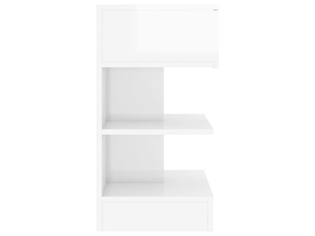 Tables de chevet 2 pcs Blanc brillant 40x35x65 cm