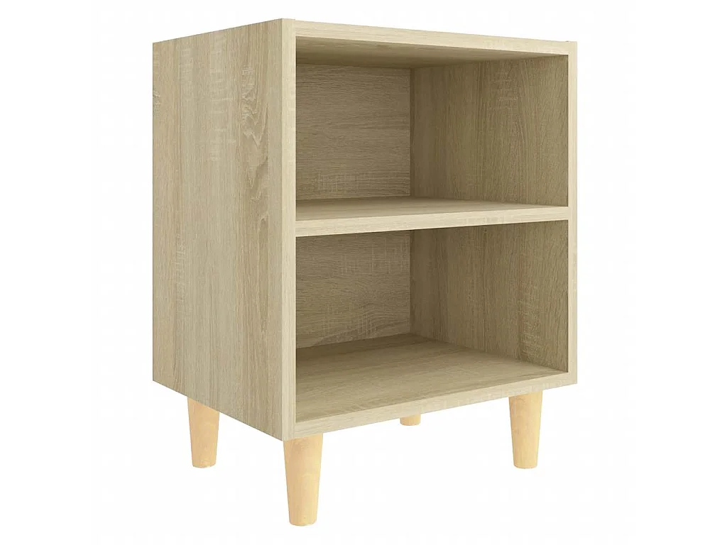 Table de chevet avec pieds en bois Chêne sonoma 40x30x50 cm