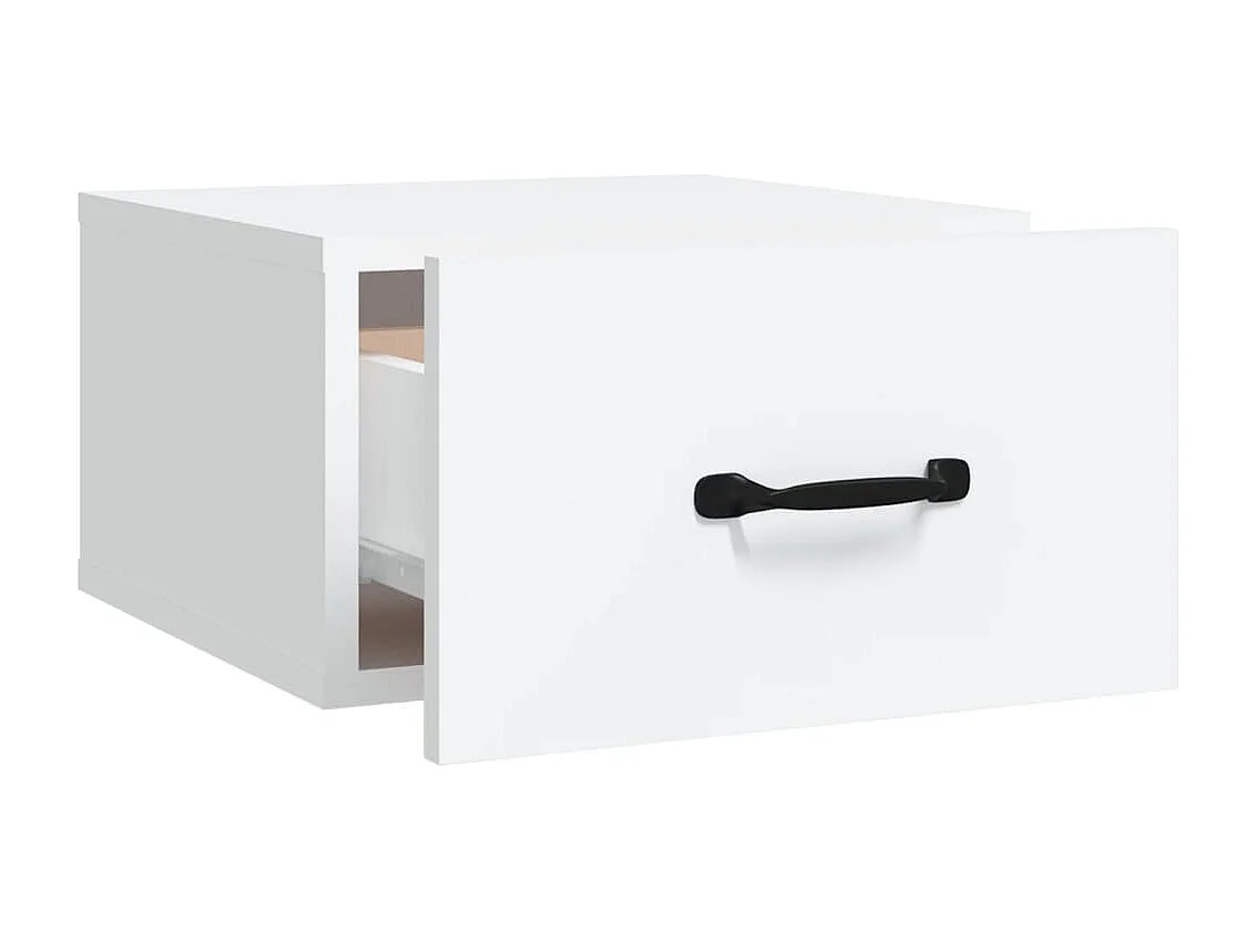 Mesas de cabeceira montagem na parede 2 pcs 35x35x20 cm branco