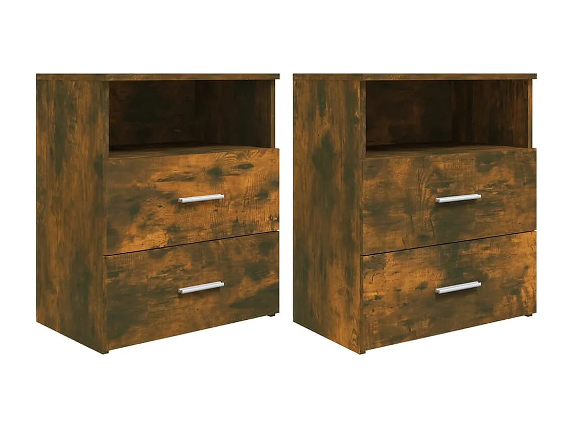Tables de chevet 2 pcs Chêne fumé 50x32x60 cm