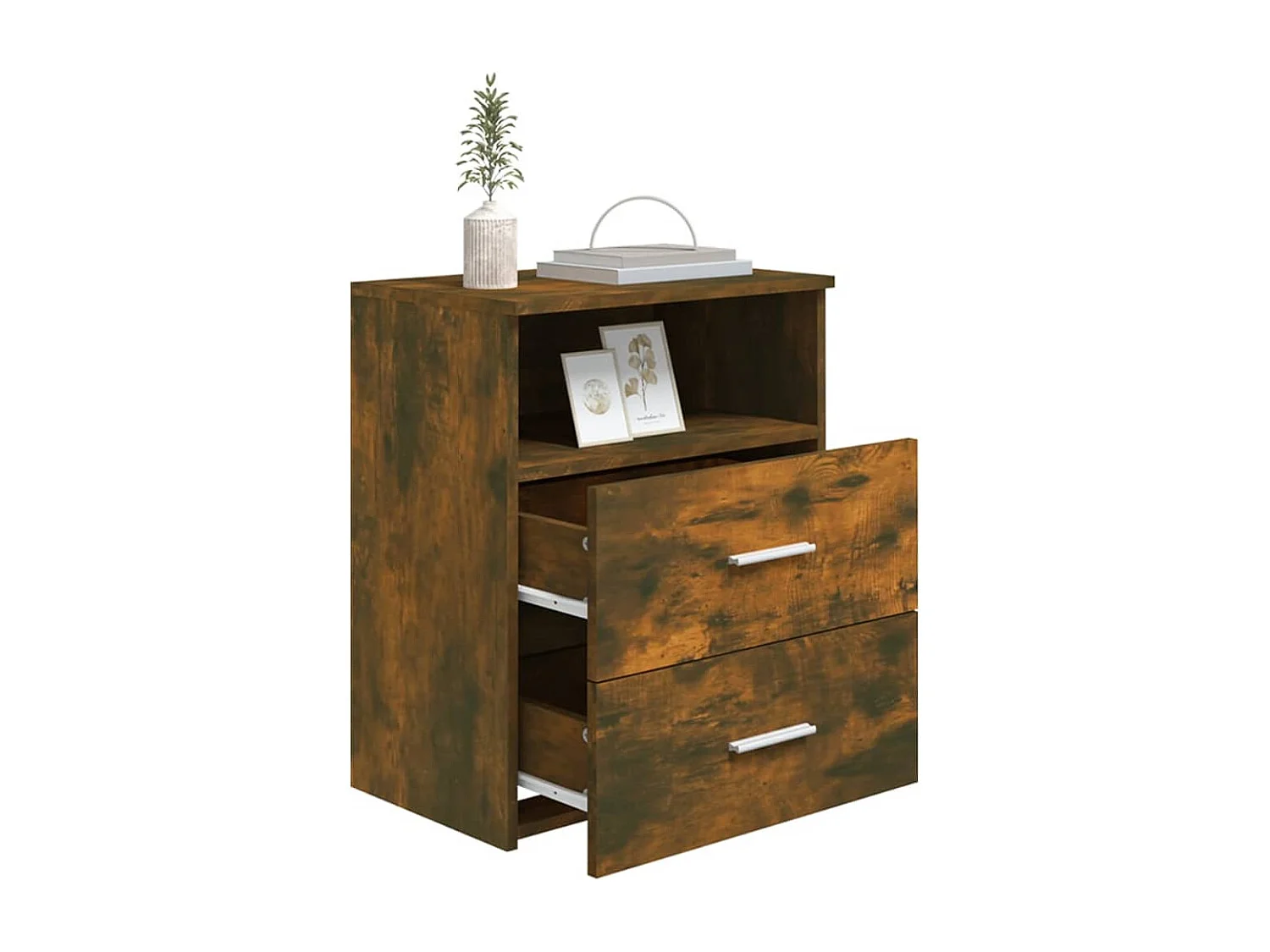 Tables de chevet 2 pcs Chêne fumé 50x32x60 cm