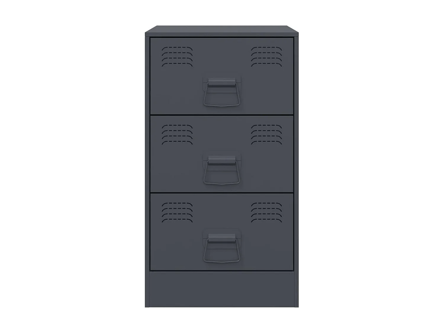 Nachtkastje 34,5x39x62 cm staal antracietkleurig