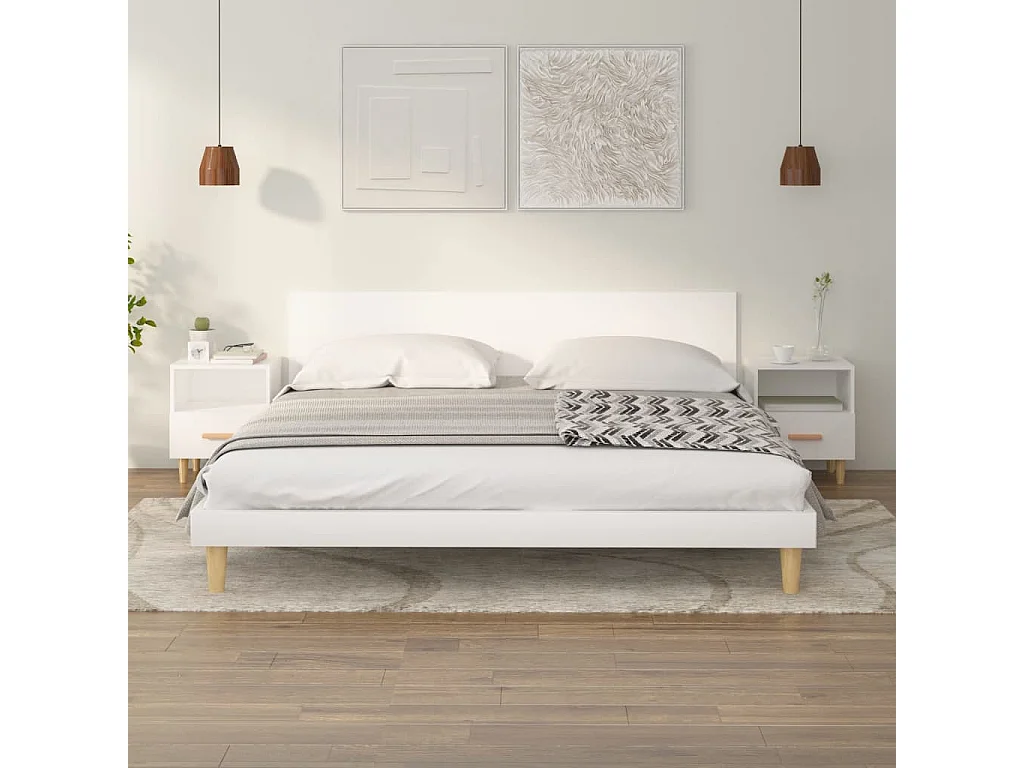 Mesas de cabeceira 2 pcs 40x35x47 cm branco