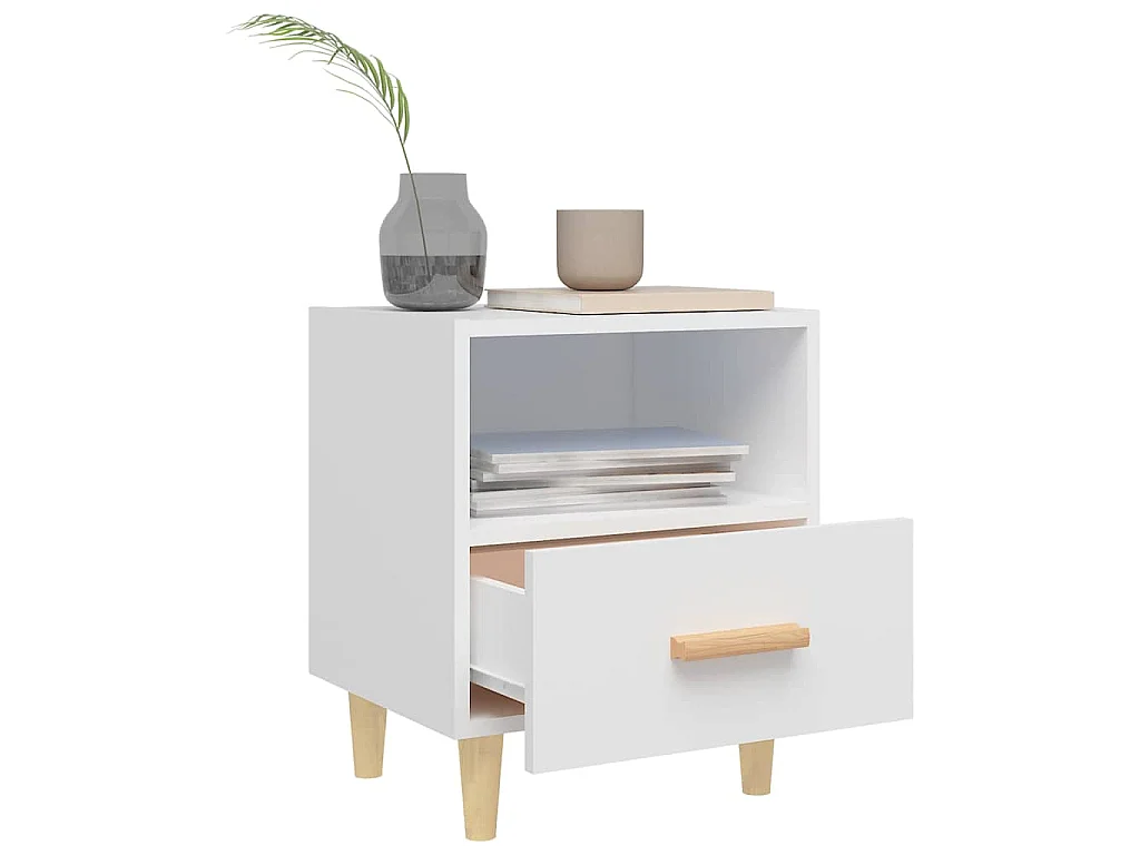 Mesas de cabeceira 2 pcs 40x35x47 cm branco