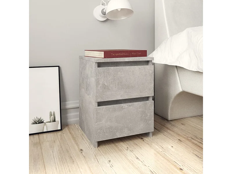 Nachttisch Betongrau 30×30×40 cm Holzwerkstoff