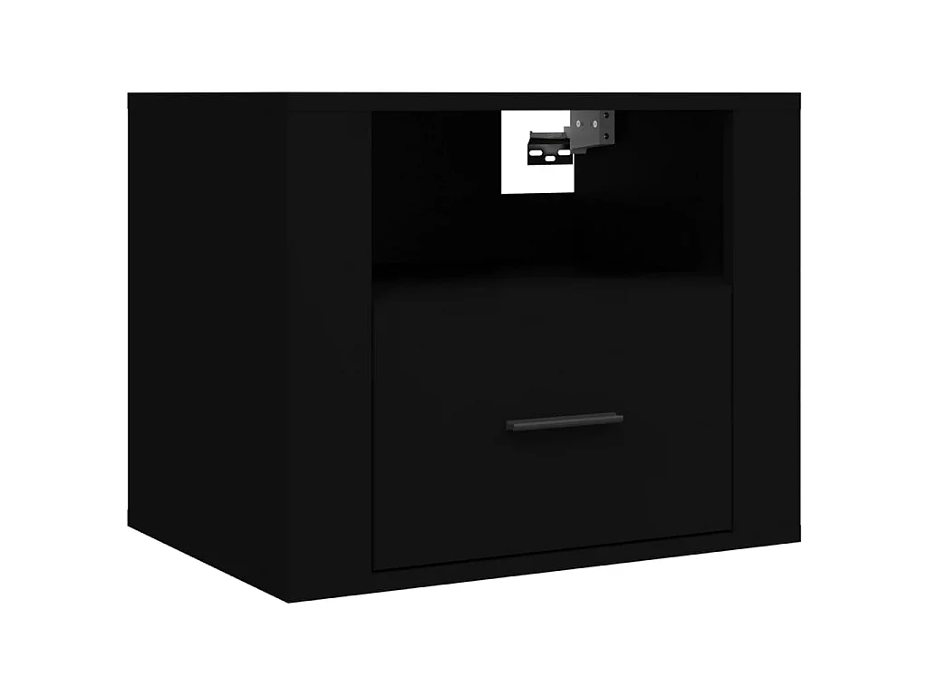 Wand-Nachttisch Schwarz 50x36x40 cm