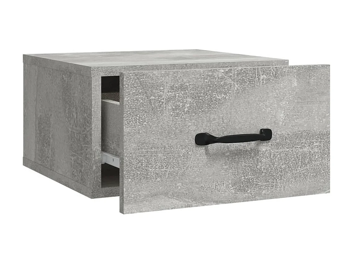 Wand-Nachttische 2 Stk. Betongrau 35x35x20 cm