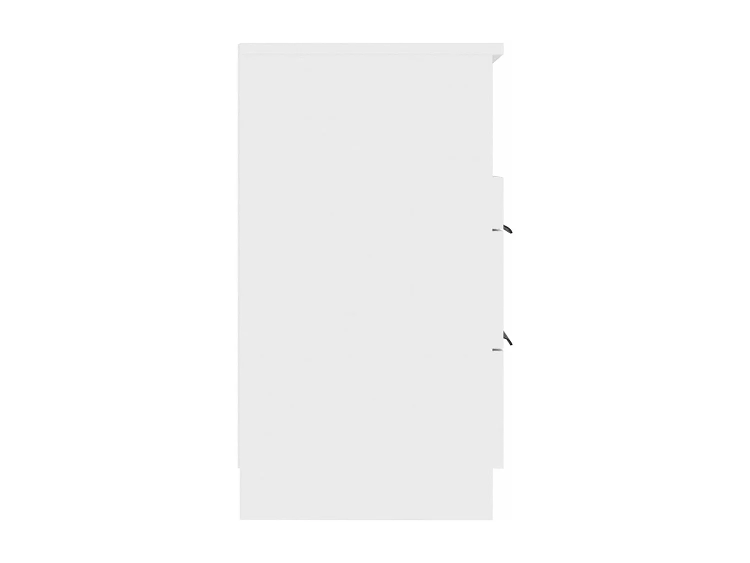 Nachttisch Hochglanz-Weiß Holzwerkstoff
