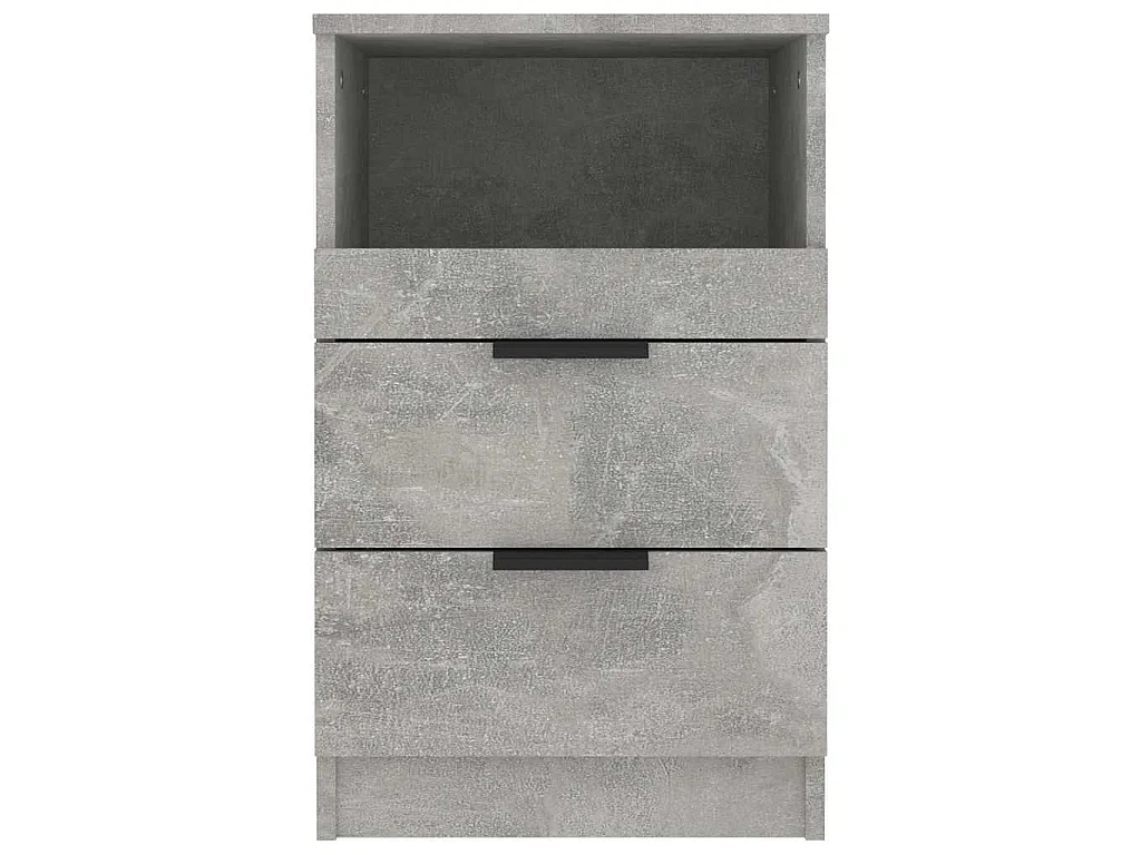 Tables de chevet 2 pcs Gris béton Bois d'ingénierie