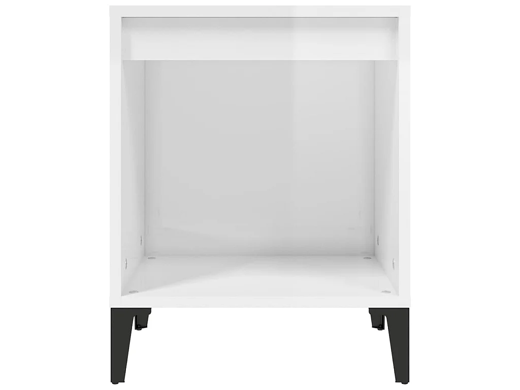 Table de chevet Blanc brillant 40x35x50 cm