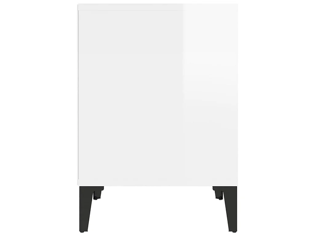 Table de chevet Blanc brillant 40x35x50 cm