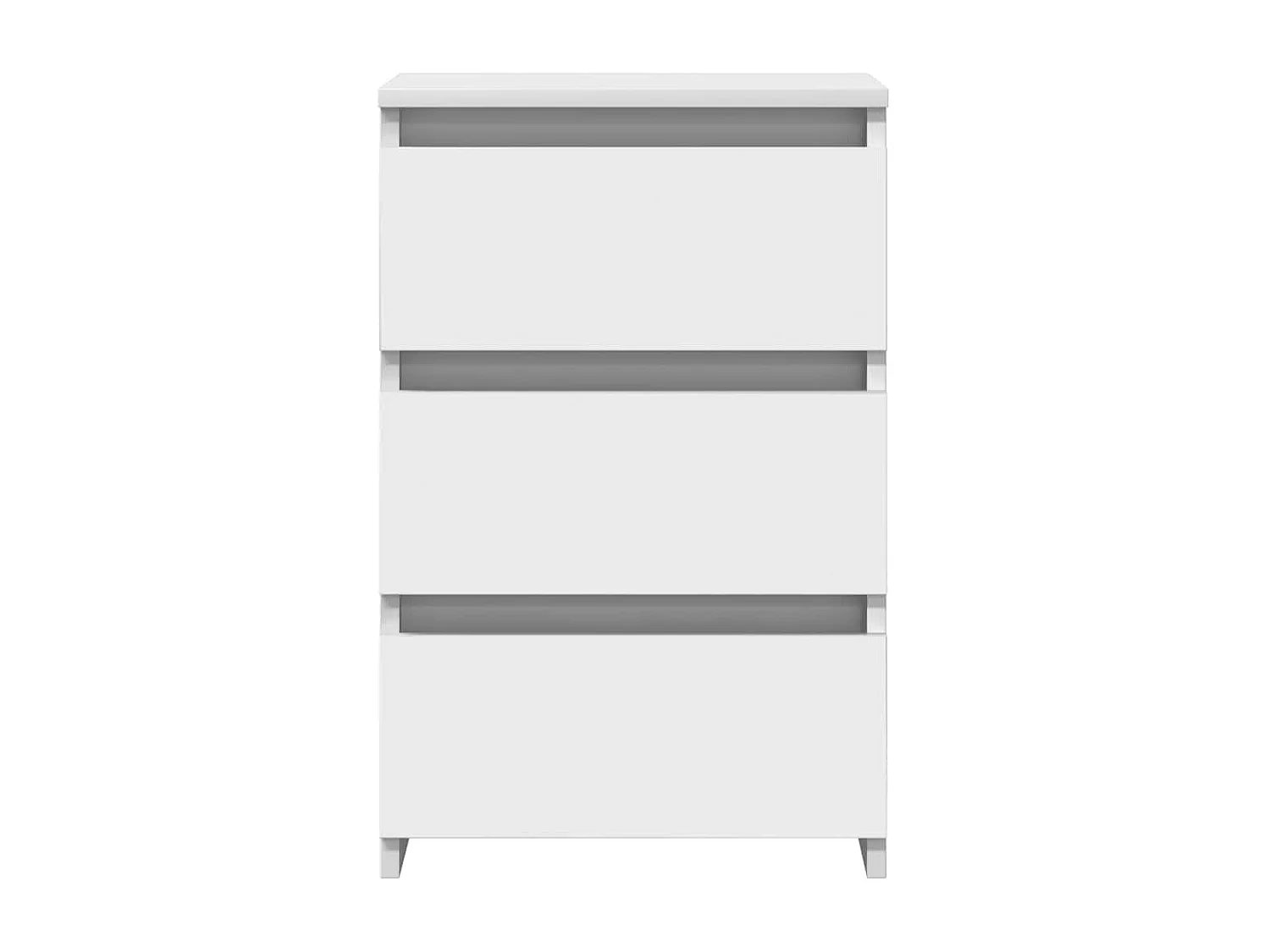Comodini 2 pz Bianchi 40x35x62,5 cm in Legno Multistrato