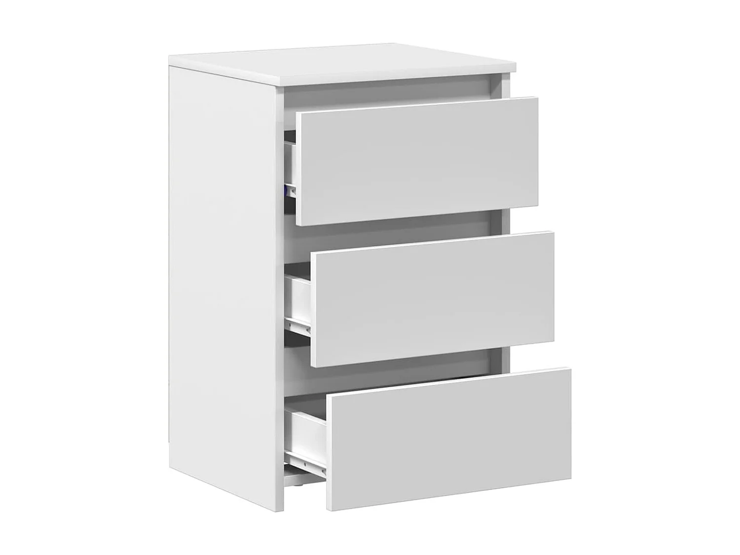Comodini 2 pz Bianchi 40x35x62,5 cm in Legno Multistrato