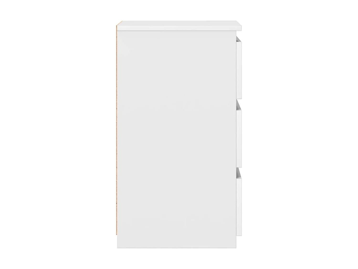 Comodini 2 pz Bianchi 40x35x62,5 cm in Legno Multistrato