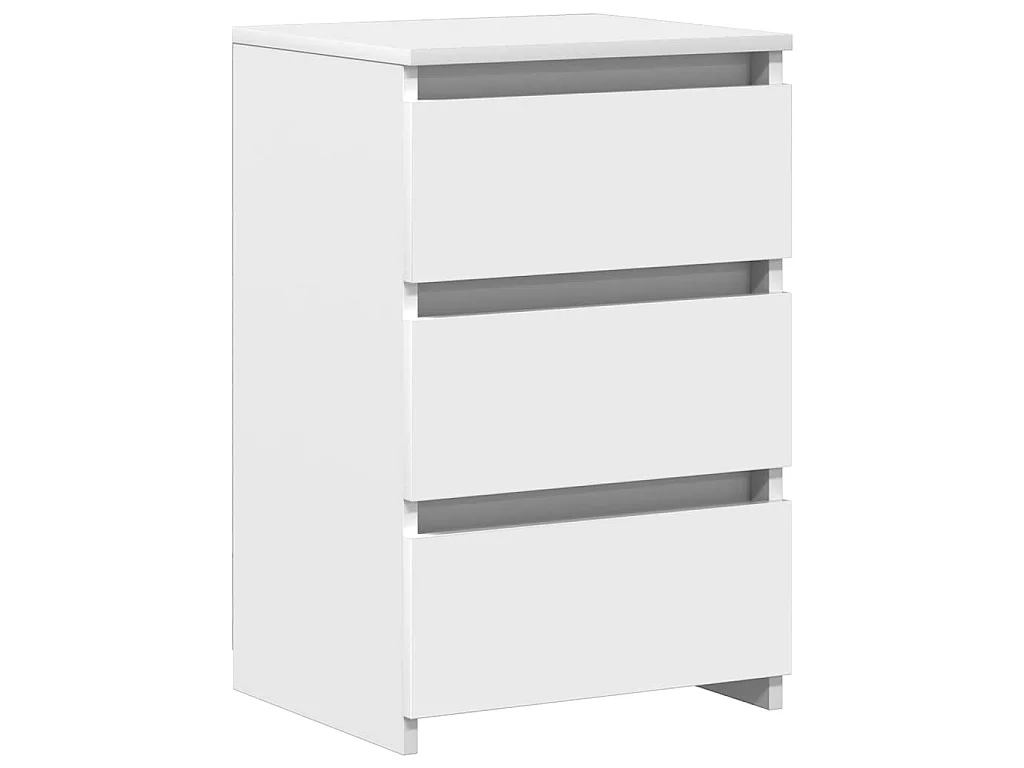 Tables de chevet 2 pcs blanc 40x35x62,5 cm bois d'ingénierie