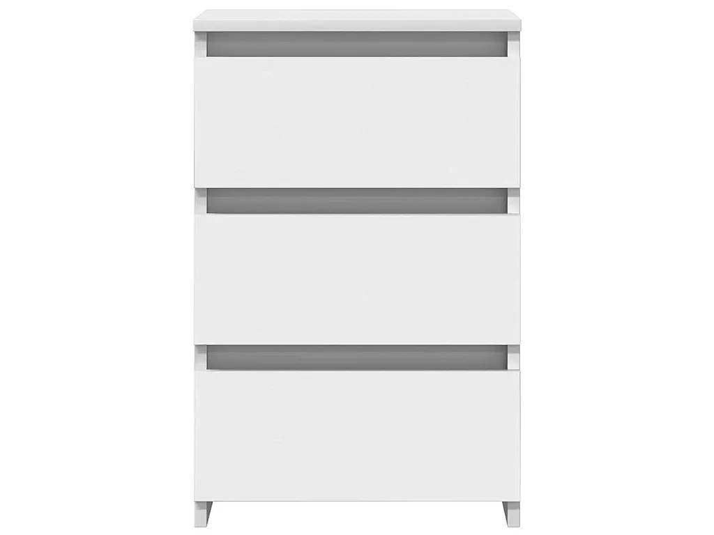 Tables de chevet 2 pcs blanc 40x35x62,5 cm bois d'ingénierie