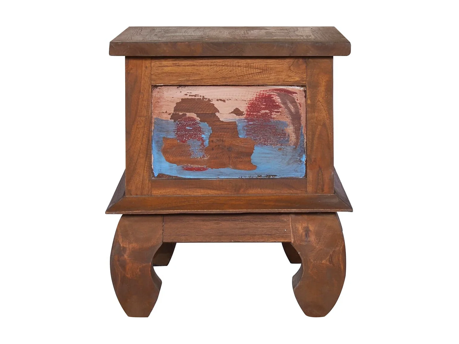 Table de chevet 45x35x40 cm Bois de teck de récupération