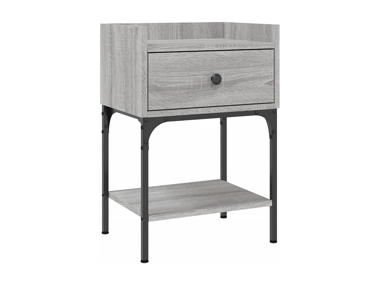 Mesita de noche madera de ingeniería gris Sonoma 40,5x31x60 cm