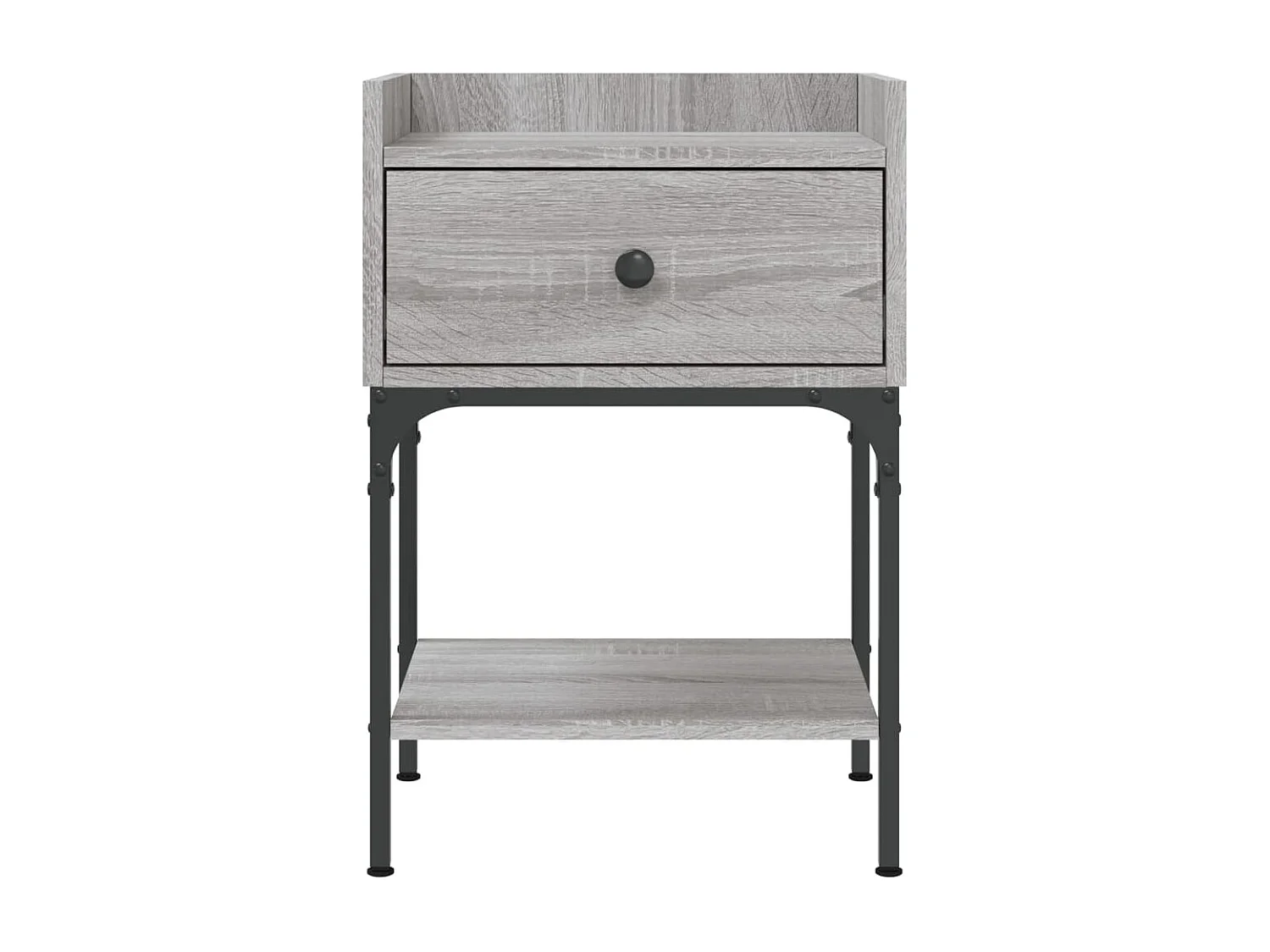 Mesita de noche madera de ingeniería gris Sonoma 40,5x31x60 cm