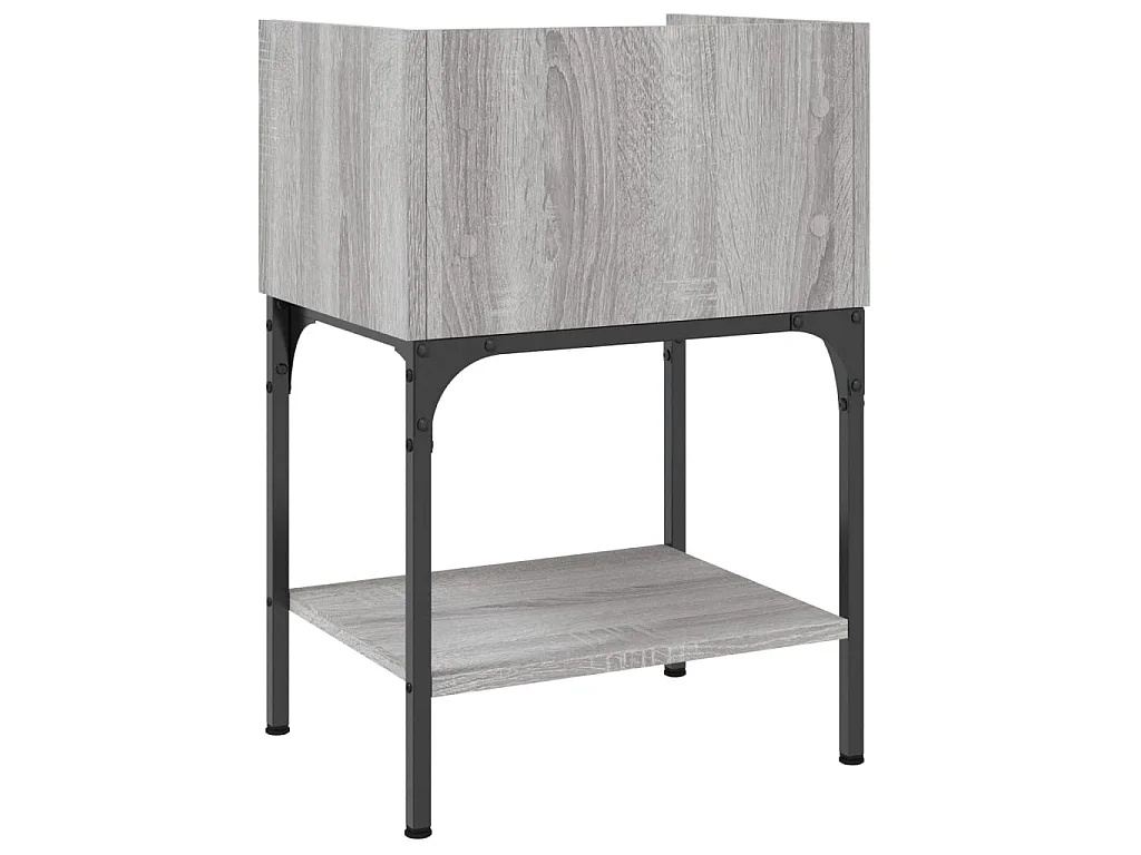 Table de chevet sonoma gris 40,5x31x60 cm bois d'ingénierie