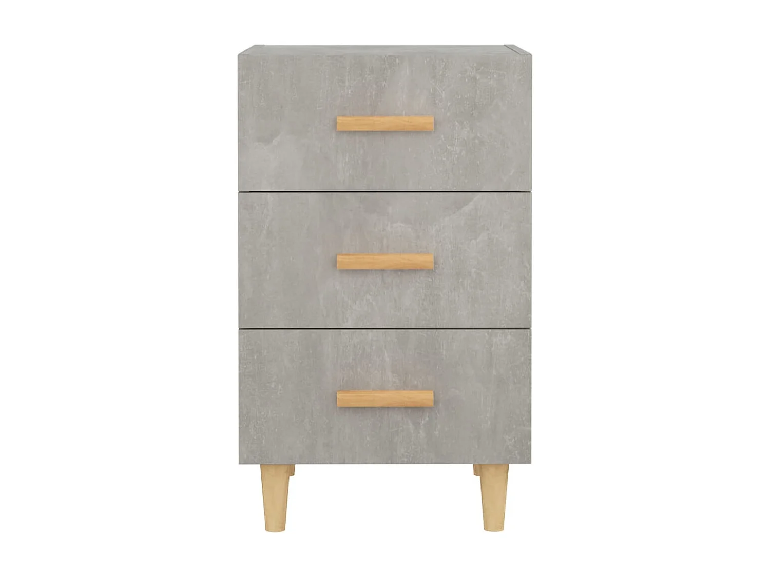 Comodino Grigio Cemento 40x40x66 cm in Legno Multistrato