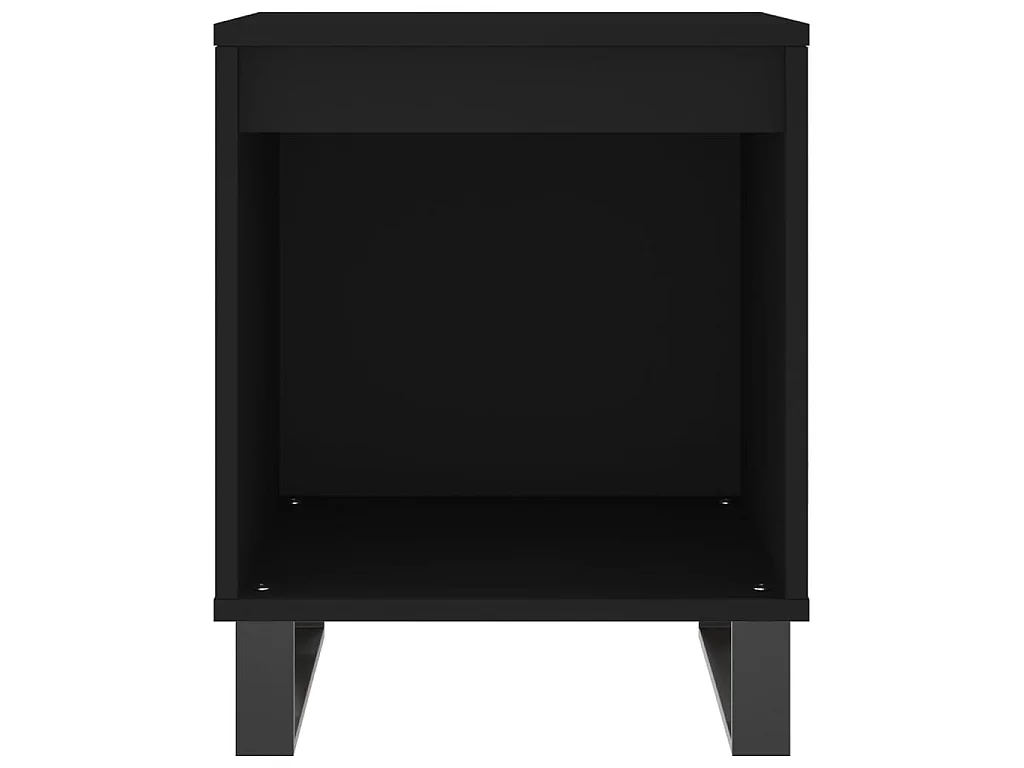 Tables de chevet 2 pcs noir 40x35x50 cm bois d’ingénierie