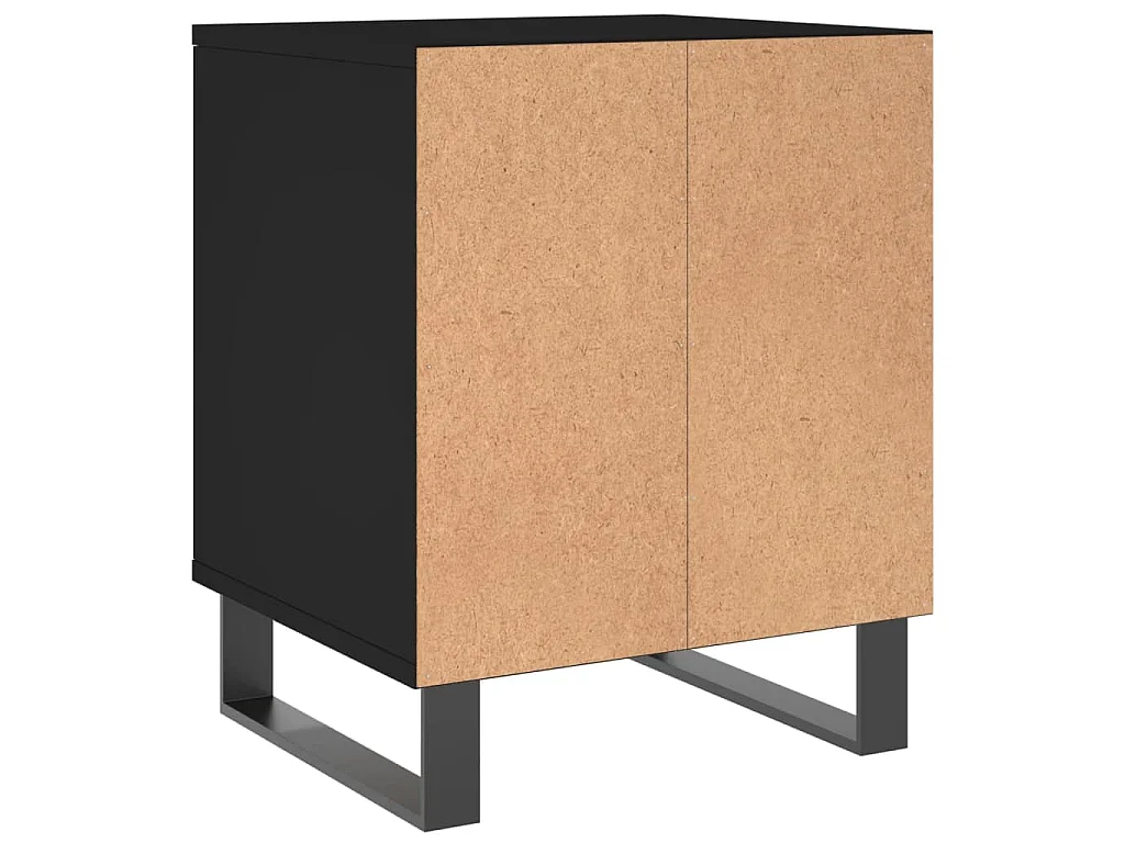 Tables de chevet 2 pcs noir 40x35x50 cm bois d’ingénierie