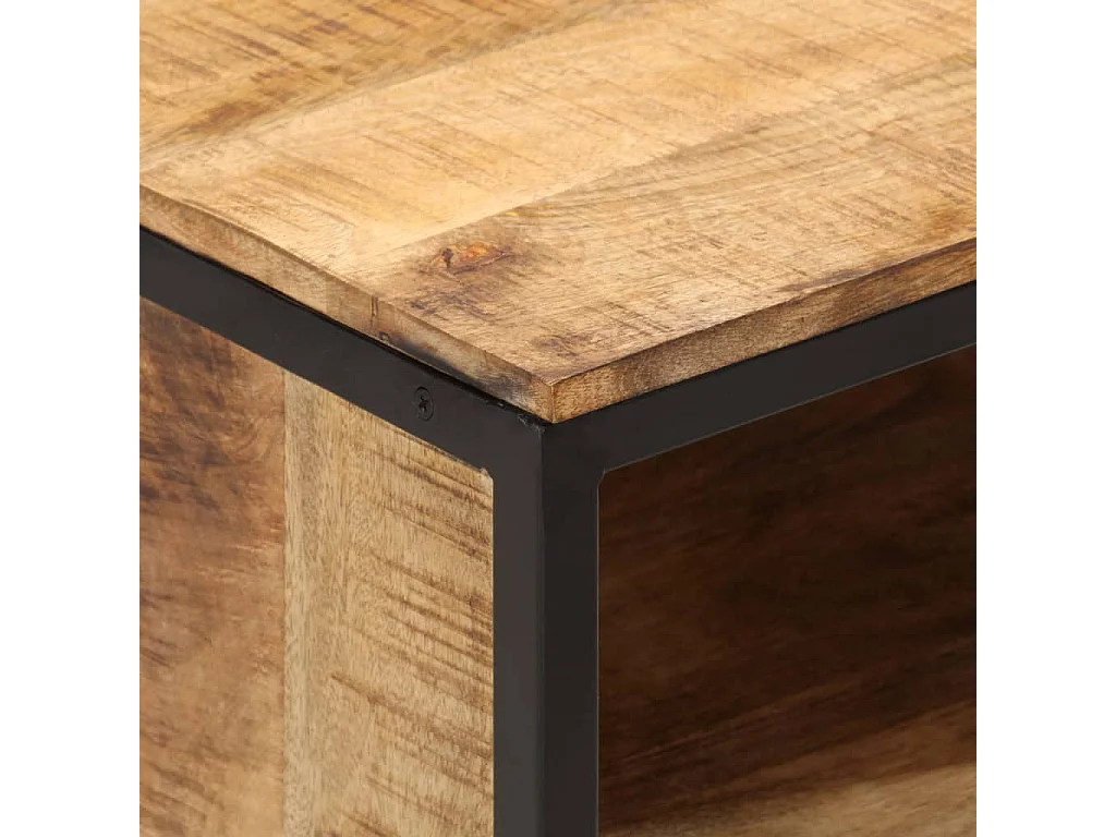 Comodino 40x35x50 cm in Legno Massello di Mango