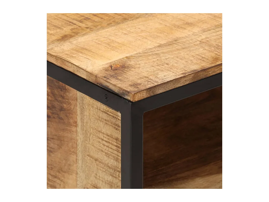 Comodino 40x35x50 cm in Legno Massello di Mango