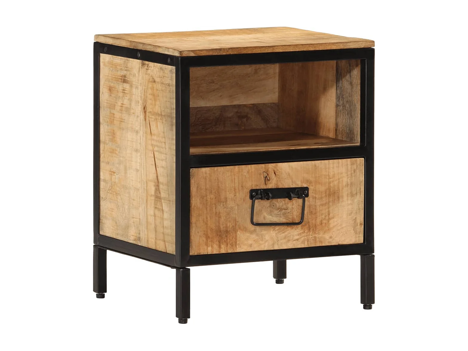 Table de chevet 40x35x50 cm bois de manguier massif