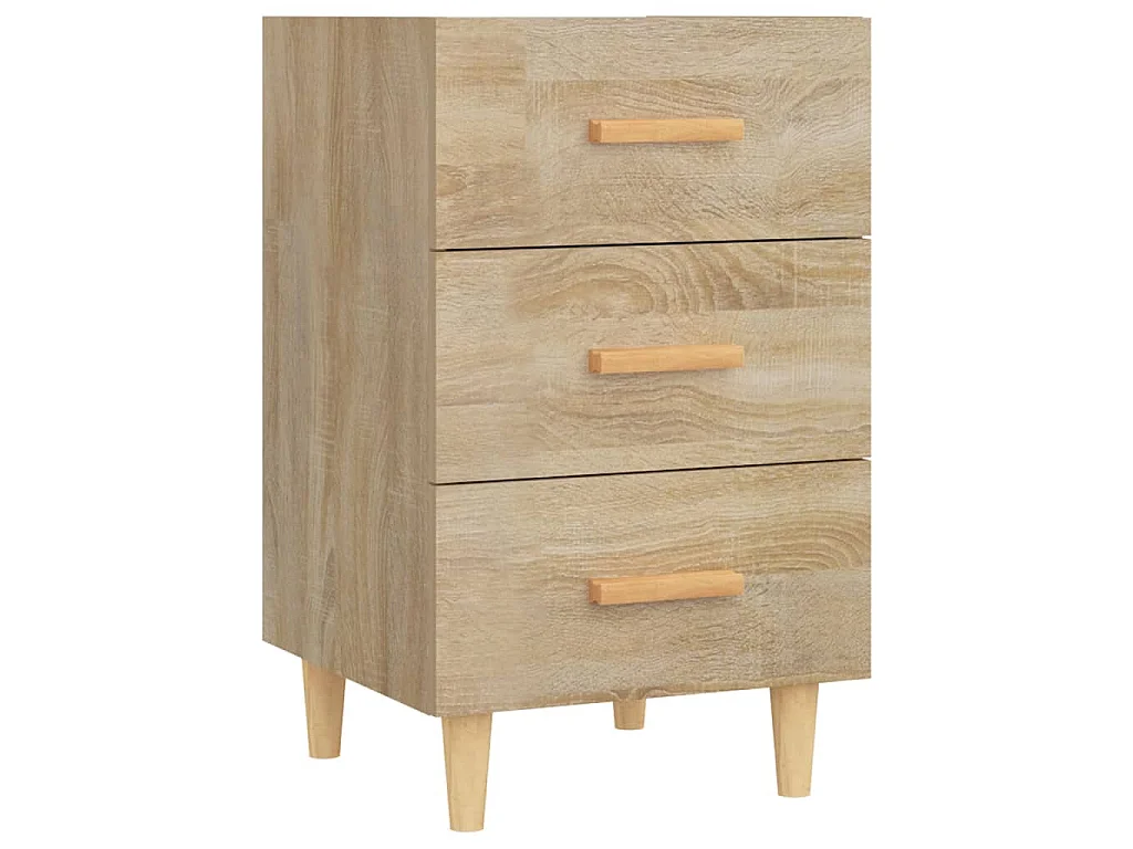 Mesita de noche madera de ingeniería roble Sonoma 40x40x66 cm