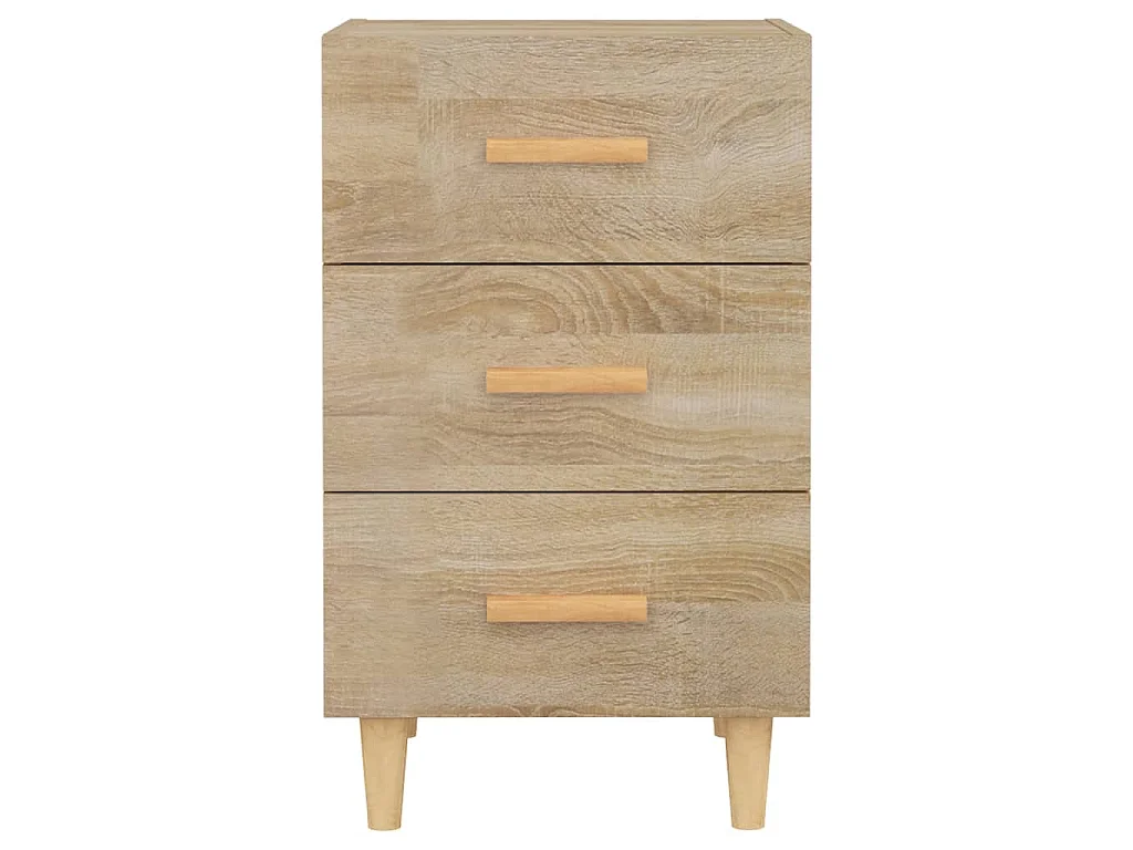 Mesita de noche madera de ingeniería roble Sonoma 40x40x66 cm