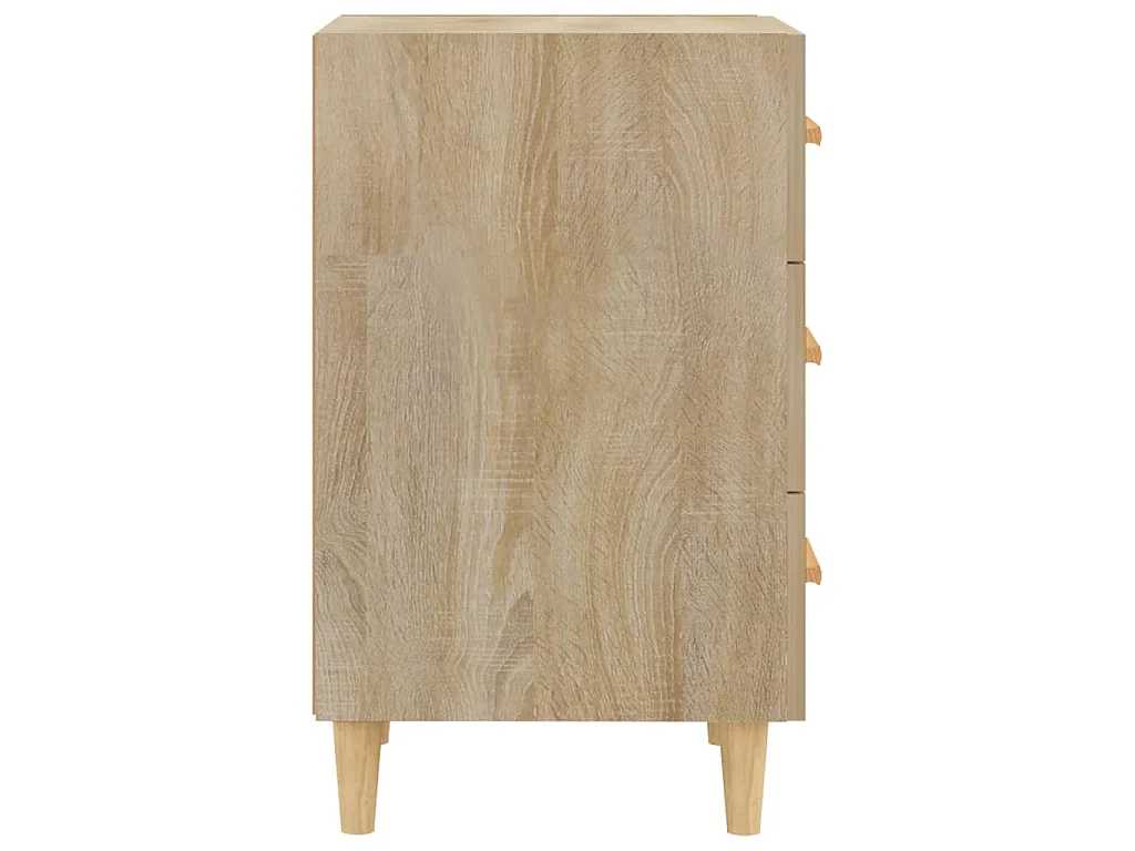 Mesita de noche madera de ingeniería roble Sonoma 40x40x66 cm