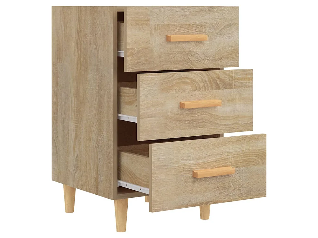 Mesita de noche madera de ingeniería roble Sonoma 40x40x66 cm