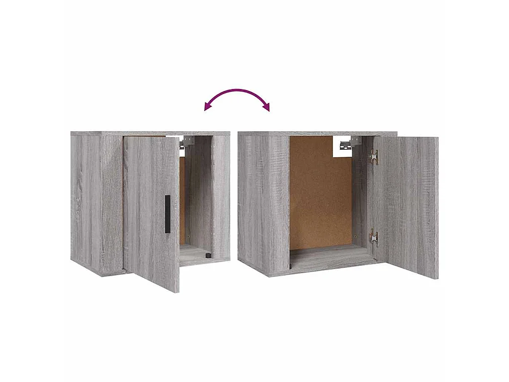 Table de chevet murale Sonoma gris 50x30x47 cm
