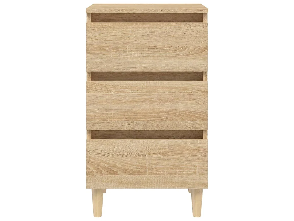 Table de chevet avec pieds en bois chêne sonoma 40x35x69 cm