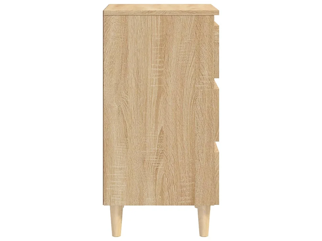 Table de chevet avec pieds en bois chêne sonoma 40x35x69 cm
